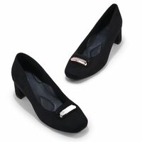 Woodland Black Block Heel