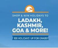 Shoppersstop Ease My Trip Offer - Shop Win Assured Travel Vouchers of Rs.2500 on 5000 Shopping & Holidays to Goa Kashmir Ladakh & More Places 