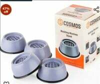 ECosmos Refrigerator Stand, Washing Machine Stand, Furniture Base Stand, Fridge Stands for Single Door and Double Door (Pack of 4) (Grey), Medium