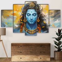 SAF Shiva Paintings for Wall Decoration - Set Of Five