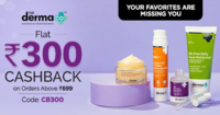 The Derma Co - Flat Rs 300 Cashback on Orders Above Rs 699 