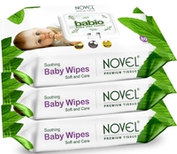 NOVEL Baby Wipes 80 Sheets pack of 3 (0.7/unit)