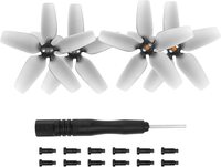 4 Propellers for DJI Avata UAV Device Low Noise, Quick Release, Light Weight RC Drone FPV Quadcopter Fan Blade Propellor Extra Spare Part Helicam Replacement Kit-5 Years Warranty (1 Full Set) - Grey