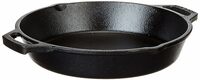 Amazon Brand - Solimo Pre-Seasoned Cast Iron Round Pan/ Skillet Pan,10 Inches (26 cm, Black)