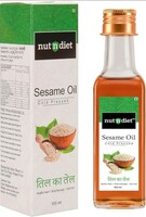 Sample @ ₹99 : nutndiet Cold Pressed Sesame Oi (100% Cold Pressed (Kacchi Ghani) using Cold Pressed/Chekku) (Til ka Tel |  (100ml)