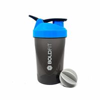 Boldfit shakers for protein shake 500ml, Plastic, Blue Grey