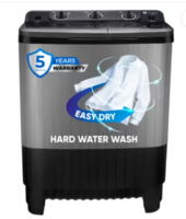 realme TechLife 7.5 kg 5 Star Rating Semi Automatic Top Load Washing Machine Black, Grey  (RMSA755NNNDG)