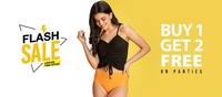 Clovia Flash Sale - Buy 1 Get 2 Free on Panties + Extra ₹229 coupon off 
