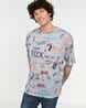 TRENDYOL Typographic Print Crew-Neck T-shirt
