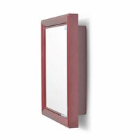 Nilkamal Gem Rich Look Bathroom Plastic Corner Cabinet with Mirror|Bathroom Mirrors |1 Door |Storage (Maroon)