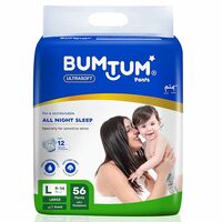 Bumtum Baby Diaper Pants, Large Size, 56 Count (7.38/ unit)