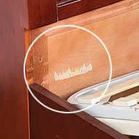 evok-Colson Solid Wood King Size Bed In Teak Finish