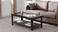 Claire Rectangular Solid Wood Coffee Table In Teak Finish