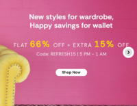 Zivame-Flat 66% Off + Extra 15% Off 