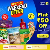 Flipkart weekend offer unlocked on Grocery 