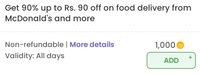 Magicpin : Get 90% up to Rs.90 off on food delivery from Mcdonald's and more