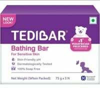 [100 coupon] Tedibar Moisturising Baby Bathing Bar 75gx3(Pack of 1) with Skin Friendly PH|100% Soap Free|Dermatologically Tested and No. 1* Pediatrician Prescribed Moisturising Bar - By Torrent Pharma(user specific)