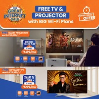 Free 32 Inch Smart TV Or Smart Projector On ₹1299 Or ₹1499 Plan