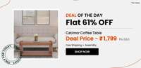Pepperfry Deal of the Day: Catimor Coffee Table In Leon Teak Finish