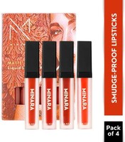 MINARA Matte Liquid Lipstick Pack of 4 - Favorite Reds