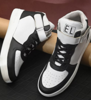 El Paso Men Black & White Colourblocked Sneakers