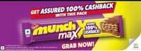 Free Munch Chocolate - Get Assured 100% Cashback
