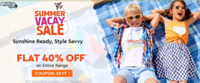 Firstcry-Flat 40% OFF* on Entire Fashion- Bright Styles, Cool Deals