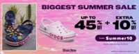 Crocs Biggest Summer Sale-Up to 45% Off + Extra 10% Off 