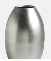 Homestop Festive Pwtr Round Tall Vase Silver