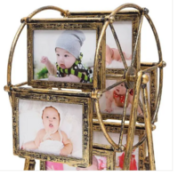 Golden Peacock Set of 12 Photos Ferris Wheel Table Top Photo Frame