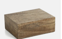 Wood Inlay Trinket Box Brown