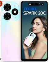 TECNO Spark 20C | Mystery White, (16GB*+128GB) | 50MPMain Camera + 8MP Selfie 90Hz Dot-in Display with Dynamic Port & Dual Speakers with DTS | 5000mAh Battery |18W Type-C | Helio G36 Processor