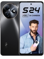 itel S24 (8GB RAM + 128GB ROM, Upto 16GB RAM with Memory Fusion |108MP Rear Camera|6.6" HD+ Punch Hole Display |Dual Speakers| Side Fingerprint | Starry Black 