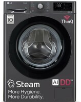 LG 8 kg 5 Star with AI Direct Drive, 6 Motion Direct Drive and Steam Fully Automatic Front Load Washing Machine Black