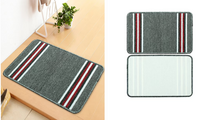 Bedspun Grey & White Striped Anti-Skid Doormat