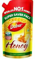 Dabur Honey - 750g Refill Pouch | 100% Pure | World's No.1 Honey Brand with No Sugar Adulteration 