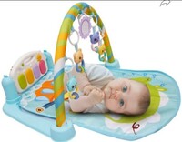 J K INTERNATIONAL 5 in 1 Indian Musical Keyboard Mat Piano Gym Mat Gym & Fitness Rack (Blue)