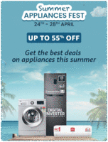 Amazon Summer Appliances Fest Upto 55% Off + 10% Off on Bank Cards (24th -28th April)