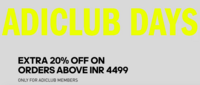 Adidas Adiclub Days - Upto 70% Off + Extra 20% off 