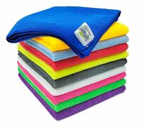 SOFTSPUN Microfiber Cloth - 10 pcs 40x40 cms 340 GSM Multi-Color!