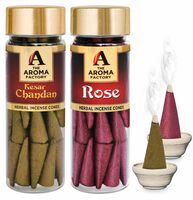 Luxury Incense Cones Combo (Kesar Chandan Rose)