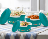 Milton Elegance Jr. 3 Pcs Green Inner Steel Casserole Gift Set 395 ml 750 ml & 1.35 L