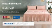 Amazon - Mega Home Sale -- Premium Bed Sheets Starting Rs 499 + Discounts & Bank Offers