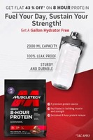 Muscletech- Get Flat 43% Off on 8 Hour Protein