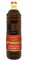 Pansari Kacchi Ghani Mustard Oil Plastic Bottle (Sarson Tel) 1L [location specific]