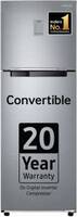 SAMSUNG 256 L Frost Free Double Door 2 Star Convertible Refrigerator with Digital Inverter with Display  (Refined Inox, RT30C3742S9/HL)