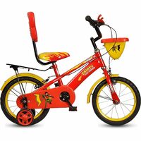 Hero Dainty Steel 14T Single Speed - 9 Inch Frame (Unisex Kids Bicycle) (Red/Yellow)