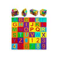 BUMTUM Baby Alphabet Interlocking Tiles 11X11 Cm, (36 Tiles, Multicolour)