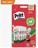 Pritt Glue Stick, Safe&Child-Friendly Glue for Arts&Crafts Activities, Strong-Hold adhesive