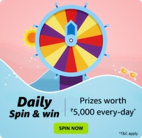 Daily Spin & Win, Prizes worth ₹5,000* | 27th April